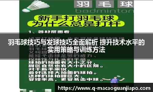 羽毛球技巧与发球技巧全面解析 提升技术水平的实用策略与训练方法