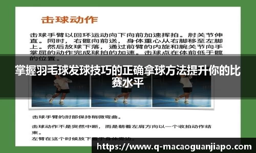 掌握羽毛球发球技巧的正确拿球方法提升你的比赛水平